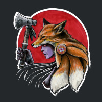 T Shirt, Warrior Fox Woman T-shirt Crewneck Sweatshirt | Artistshot