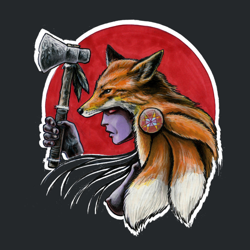 T Shirt, Warrior Fox Woman T-shirt Crewneck Sweatshirt | Artistshot