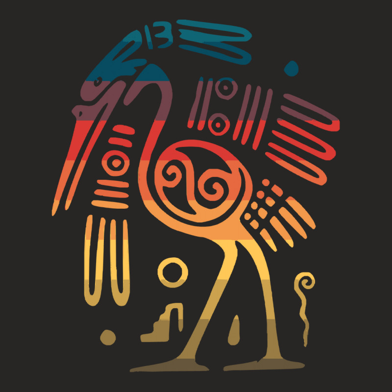 Aztec T  Shirt Aztec Mayan Art Ostrich Bird Incan T  Shirt Ladies Fitted T-Shirt by giraffeleopard | Artistshot