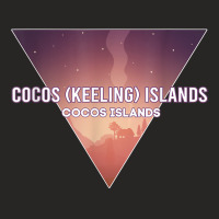 Cocos Islands Country With Capital Or Main City T Shirt Ladies Fitted T-shirt | Artistshot