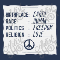 Birthplace Earth Race Human Freedom Love Peace Ladies Denim Jacket | Artistshot