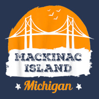 Mackinac Island Michigan Bridge T Shirt Ladies Denim Jacket | Artistshot