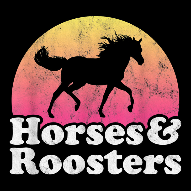 Horse And Rooster Women Or Girls Horses Roosters T Shirt Cropped Hoodie by survisgn | Artistshot