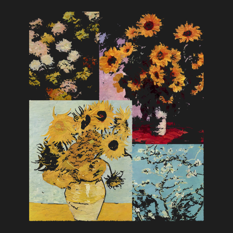 Famous Paintings T  Shirt Van Gogh Vs Claude Monet Floral Impressionis Classic T-shirt by geldingavocet | Artistshot