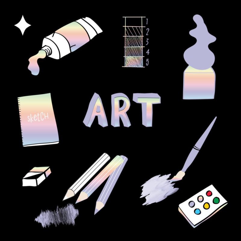 Pastel Rainbow Art School Subject Pack Pocket T-shirt | Artistshot