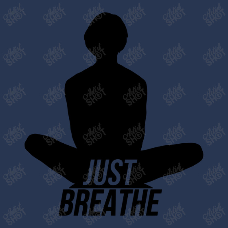 Just Breathe   Yoga Find Your Chi Men Denim Jacket | Artistshot