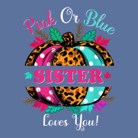 Pink Or Blue Sister Loves You Leopard Pumpkin Fall Season T Shirt Lightweight Hoodie | Artistshot