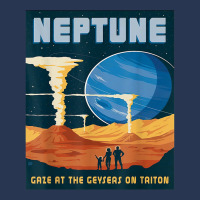 Retro Neptune Gaze At The Geysers On Triton Space Tourism T Shirt Men Denim Jacket | Artistshot