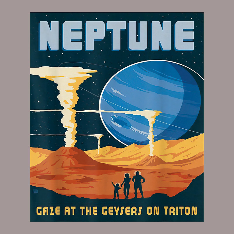 Retro Neptune Gaze At The Geysers On Triton Space Tourism T Shirt Vintage Short by puawhla | Artistshot