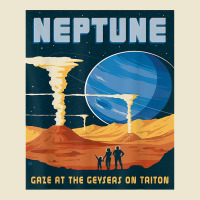 Retro Neptune Gaze At The Geysers On Triton Space Tourism T Shirt Cropped Hoodie | Artistshot