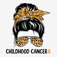 Womens Childhood Cancer Warrior Messy Bun Awareness Be Strong T Shirt Classic T-shirt | Artistshot