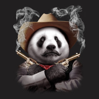 Panda Cross Guns T-shirt | Artistshot
