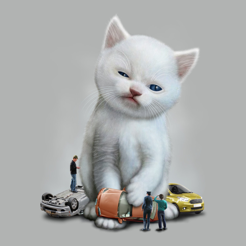 Cat Vs Cars Zipper Hoodie | Artistshot