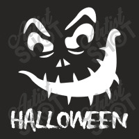 Halloween Pumpkin Funny Face Classic Ladies Fitted T-shirt | Artistshot