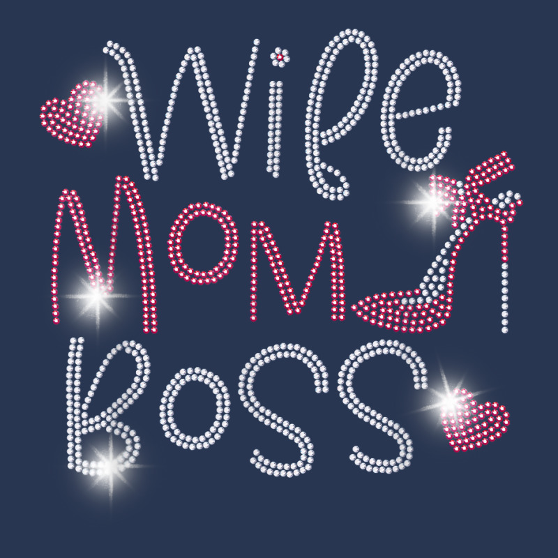 Wife Mom Boss Bling Rhinestone Funny Birthday Party Gift T Shirt Ladies Denim Jacket by Gondran | Artistshot