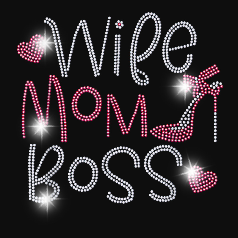 Wife Mom Boss Bling Rhinestone Funny Birthday Party Gift T Shirt Crop Top by Gondran | Artistshot