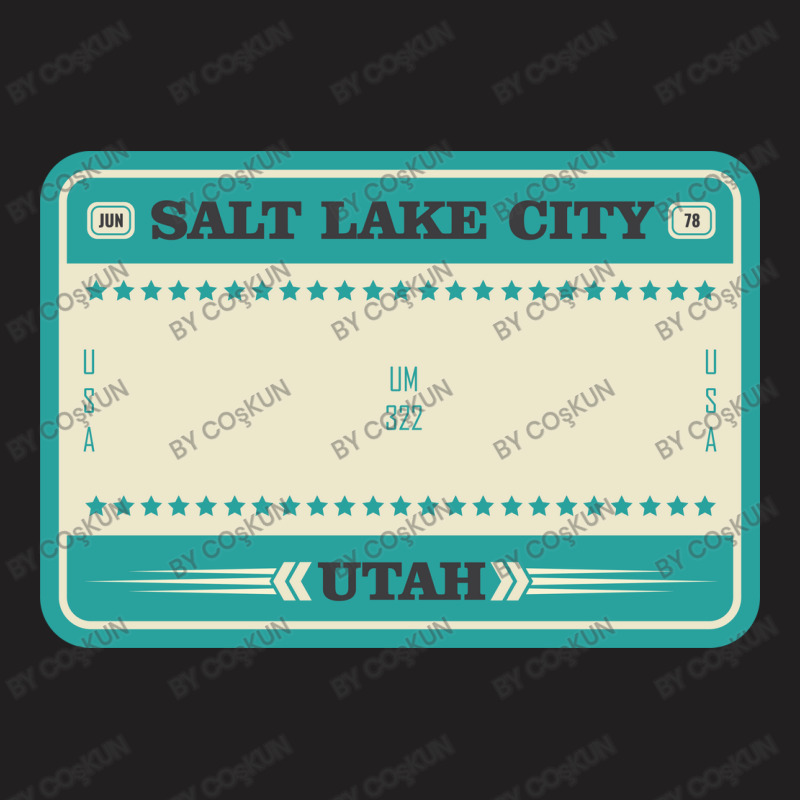 Usa Salt Lake City Utah License Plate T-shirt | Artistshot