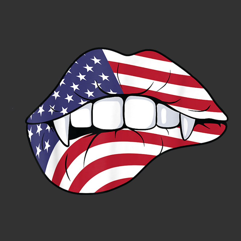 Lips Us Flag Vampire Kiss Mouth T Shirt Baby Bodysuit by dornakgb | Artistshot