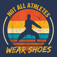 Material Arts Not All Athletes Wear Shoes Retro Karate Lover Ladies Denim Jacket | Artistshot