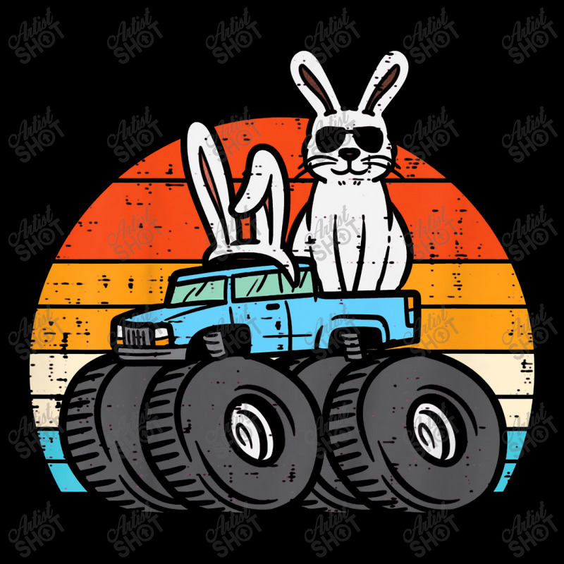 Kids Easter Bunny Rabbit Monster Trucks Retro Boys Kids Toddler T Shir Long Sleeve Shirts | Artistshot