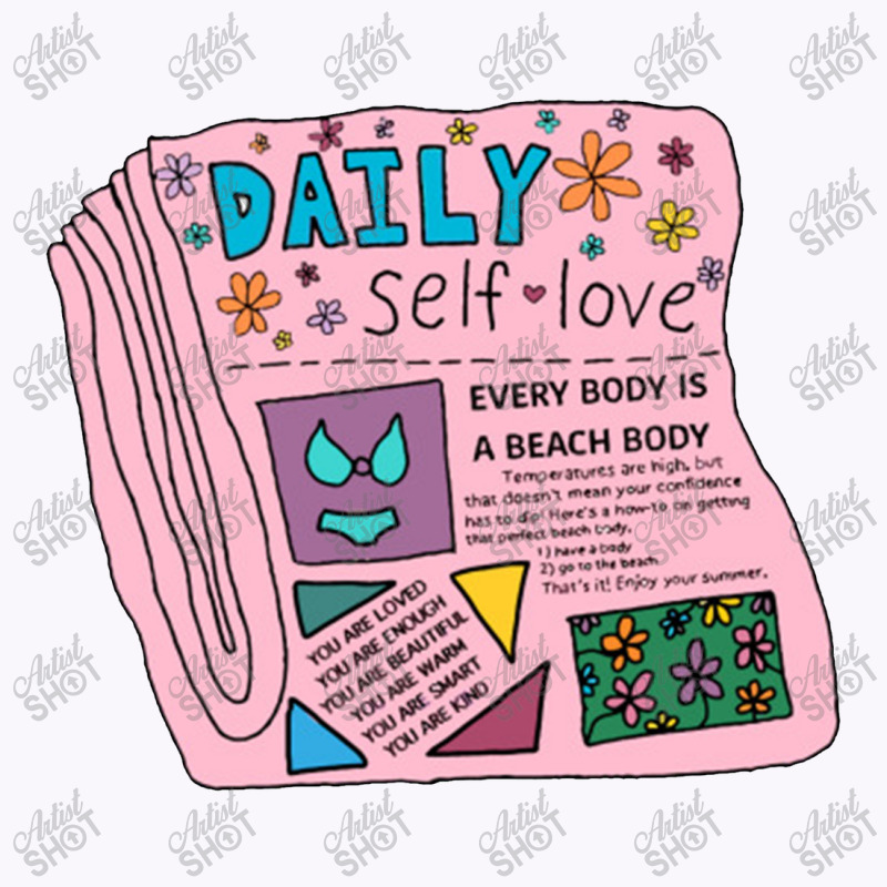 Daily Self Love Newspaper Tank Top | Artistshot