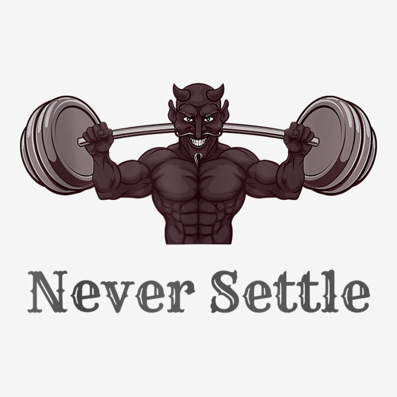 Never Settle Deadlift Gym Motivational Weight Lifting Tank Top Adjustable Cap | Artistshot