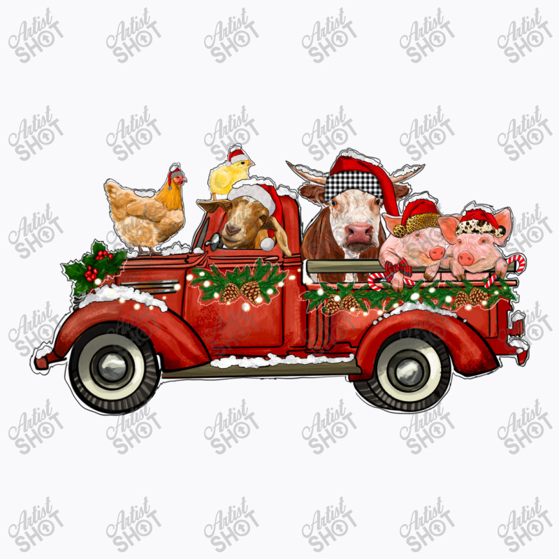 Christmas Truck With Farm Animals T-Shirt by RanaPortraitStore | Artistshot