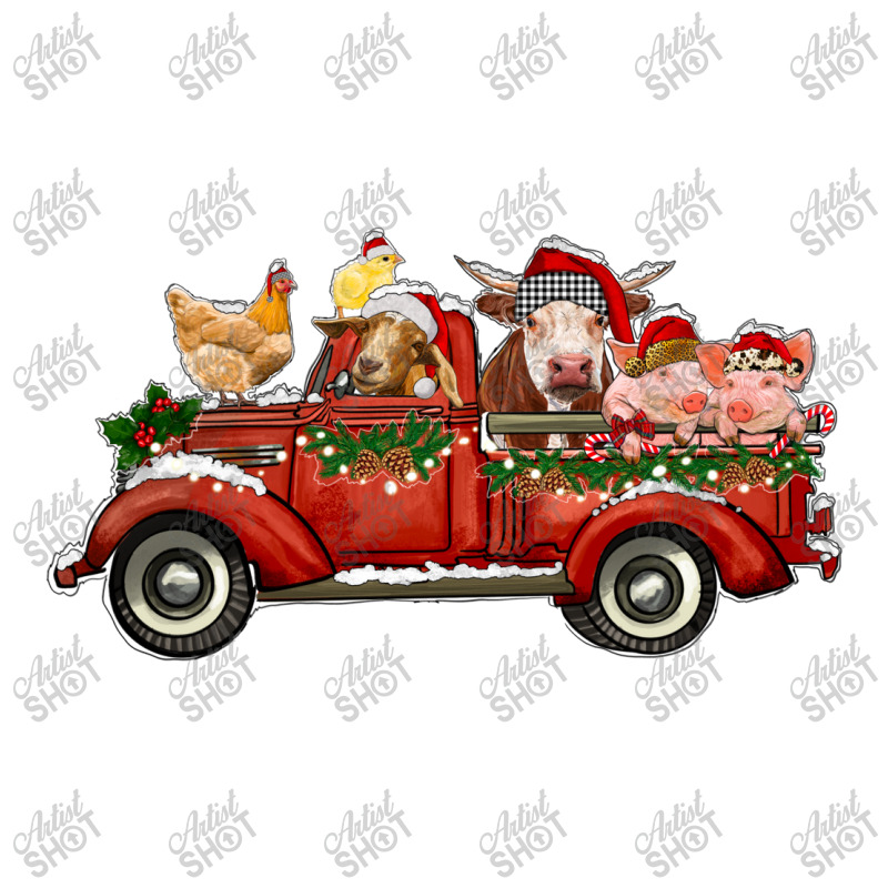 Christmas Truck With Farm Animals Zipper Hoodie by RanaPortraitStore | Artistshot