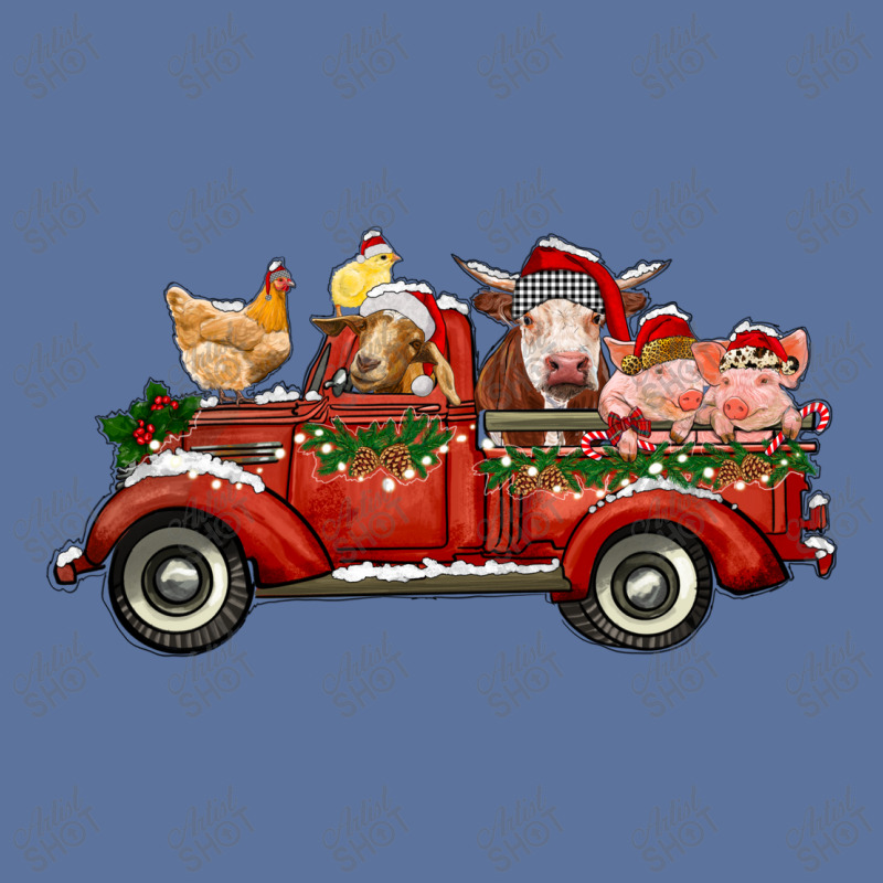 Christmas Truck With Farm Animals Lightweight Hoodie by RanaPortraitStore | Artistshot