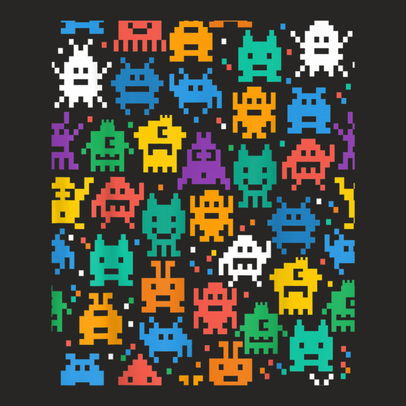 Invaders I Love 80s Retro 8 Bit Space Monsters Ladies Fitted T-Shirt by Hoang95 | Artistshot