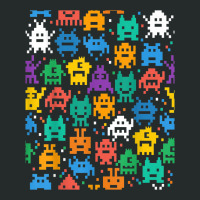 Invaders I Love 80s Retro 8 Bit Space Monsters Women's Triblend Scoop T-shirt | Artistshot