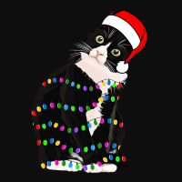 Cat Wrapped Up In Christmas Lights 98 Crop Top | Artistshot