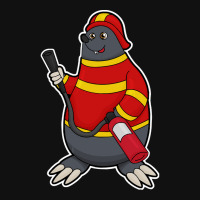 Fire Department T  Shirt Mole As Firefighter With Fire Extinguisher T Baby Bibs | Artistshot