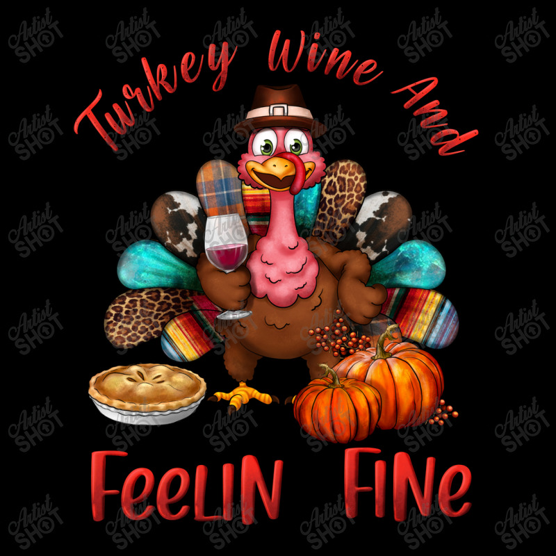 Turkey Wine And Feelin Fine V-neck Tee | Artistshot