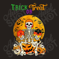 Trick Or Treat Skeleton Roll For Initiative Role Playing Tank Top | Artistshot