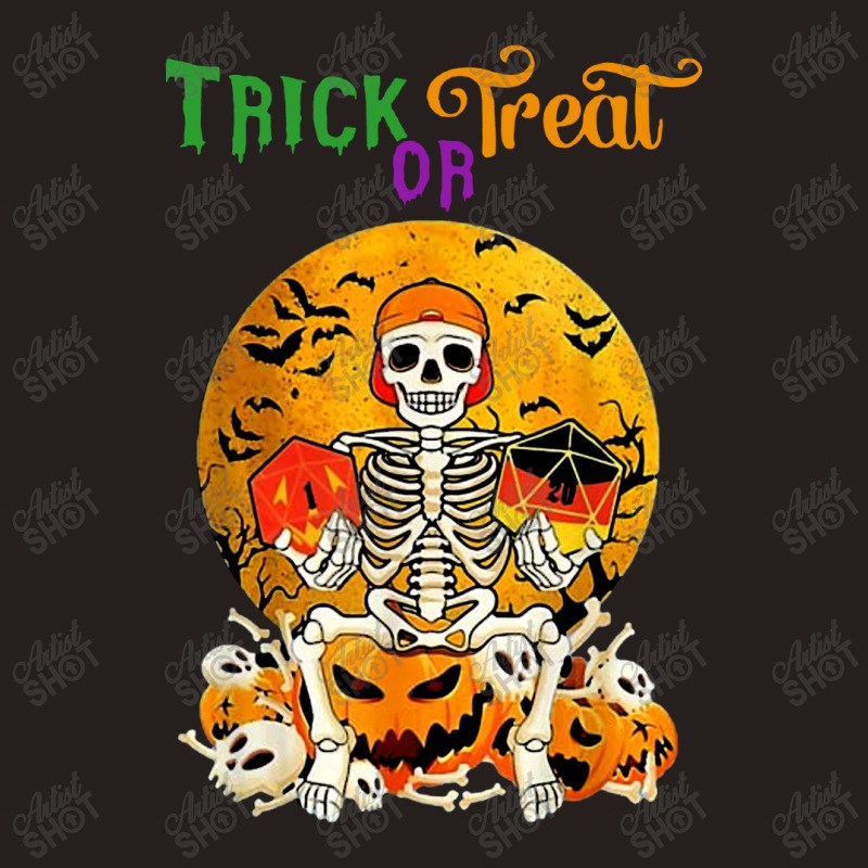 Trick Or Treat Skeleton Roll For Initiative Role Playing Tank Top by Agus w | Artistshot