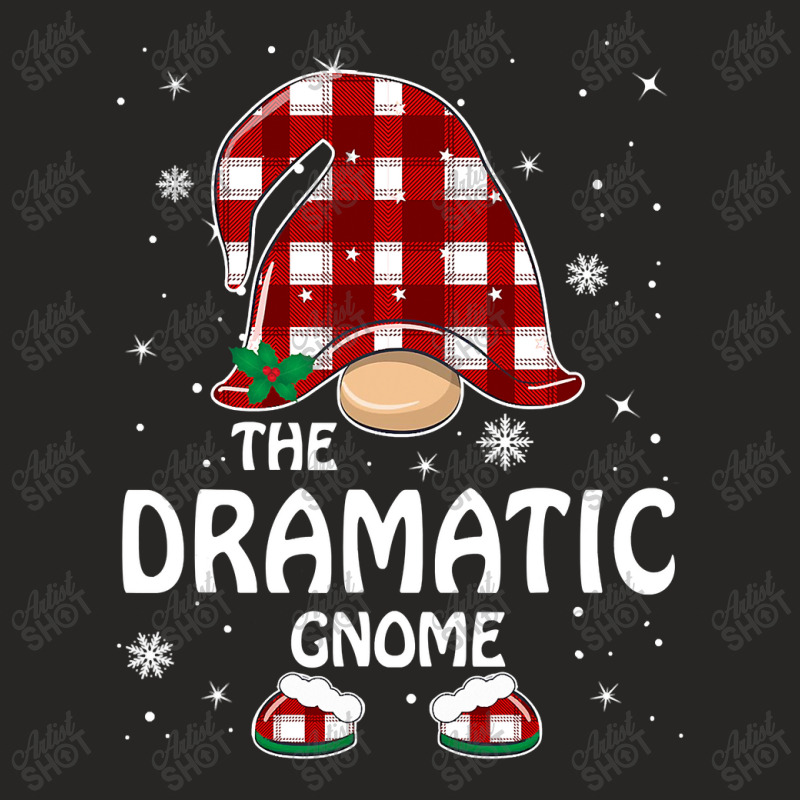 Dramatic Gnome Buffalo Plaid Matching Family Christmas T Shirt Ladies Fitted T-Shirt by Robbie_Darce | Artistshot