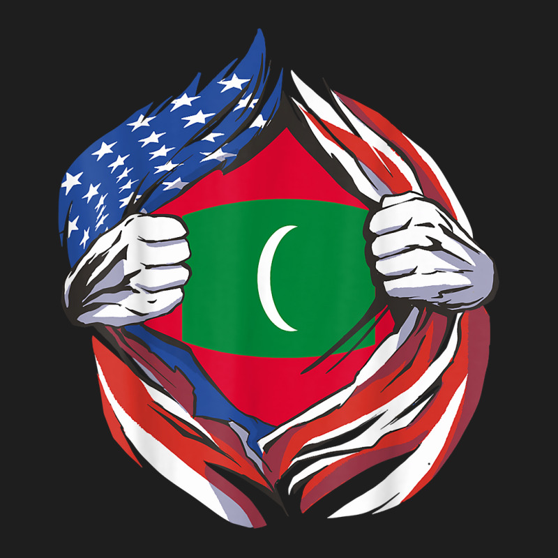 Maldives Flag American Proud Of My Maldivian Heritage T Shirt Classic T-shirt | Artistshot