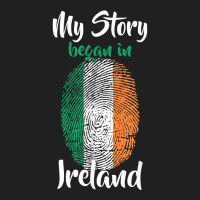 Irish Pride Fingerprint   My Story Started In Ireland Flag T Shirt Drawstring Bags | Artistshot