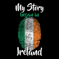 Irish Pride Fingerprint   My Story Started In Ireland Flag T Shirt Portrait Canvas Print | Artistshot