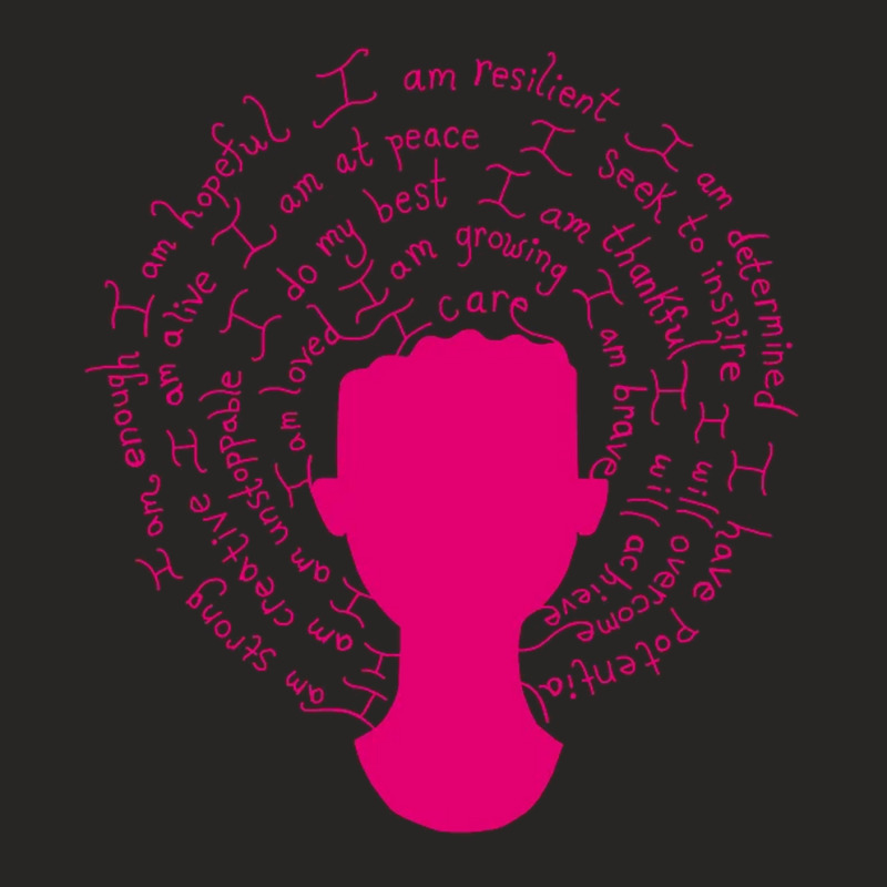 Self Care Matters Magenta Silhouette Ladies Fitted T-Shirt by VictorCruz | Artistshot