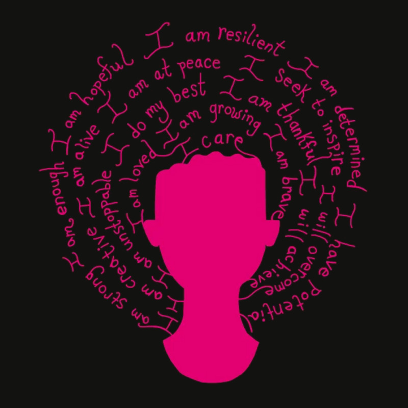 Self Care Matters Magenta Silhouette Scorecard Crop Tee by VictorCruz | Artistshot