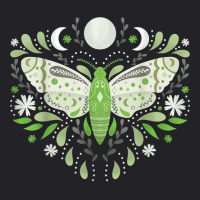 Mystical Moth Green Celestial Flower Moon Phases T Shirt Youth Tee | Artistshot