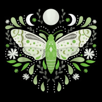 Mystical Moth Green Celestial Flower Moon Phases T Shirt Youth Zipper Hoodie | Artistshot