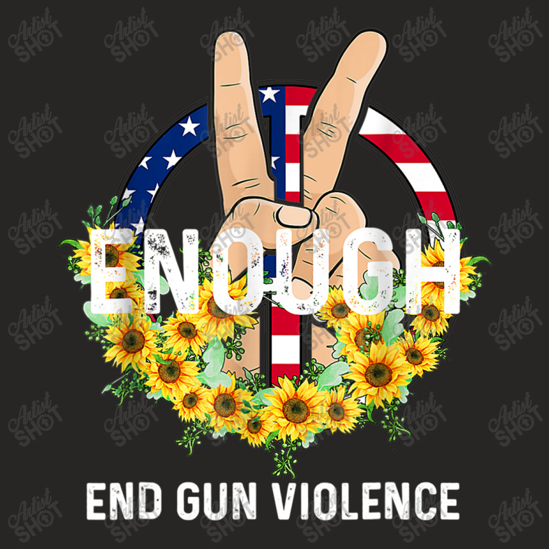 Enough End Gun Violence No Gun Ladies Fitted T-Shirt by new121 | Artistshot