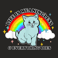 Life Is Meaningless Everything Dies Cute Nihilism Design T Shirt Ladies Fitted T-shirt | Artistshot