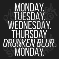 Monday Tuesday Wednesday Drunken Blur Classic T-shirt | Artistshot