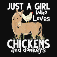 Just A Girl Who Loves Chickens And Donkeys Farmer Donkey T Shirt Crop Top | Artistshot