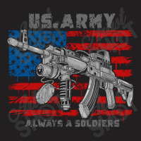 America Usa Army Machine Gun T-shirt | Artistshot