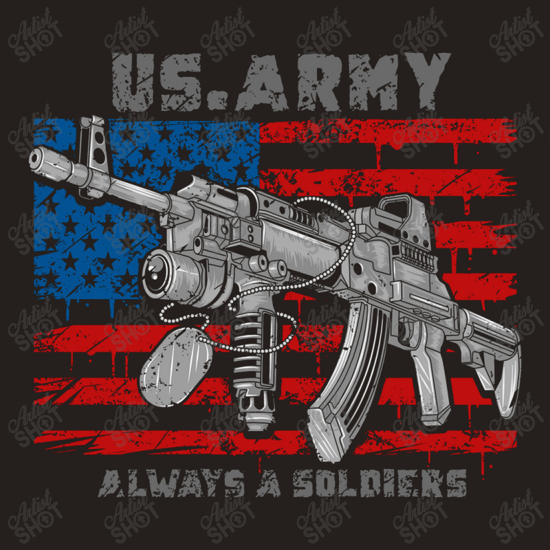 America Usa Army Machine Gun Tank Top | Artistshot